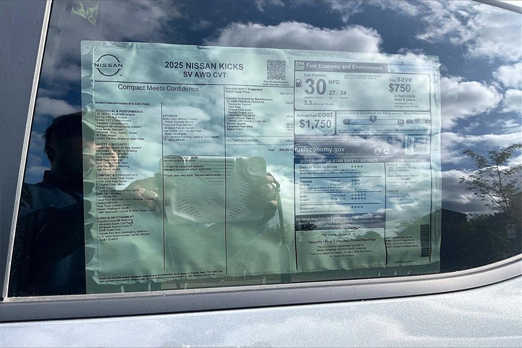 new 2025 Nissan Kicks car, priced at $26,254