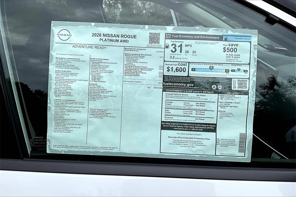 new 2026 Nissan Rogue car, priced at $37,408