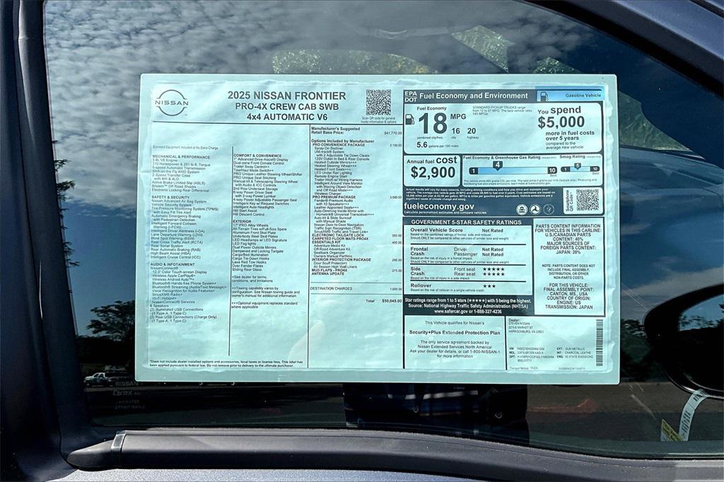 new 2025 Nissan Frontier car, priced at $46,545