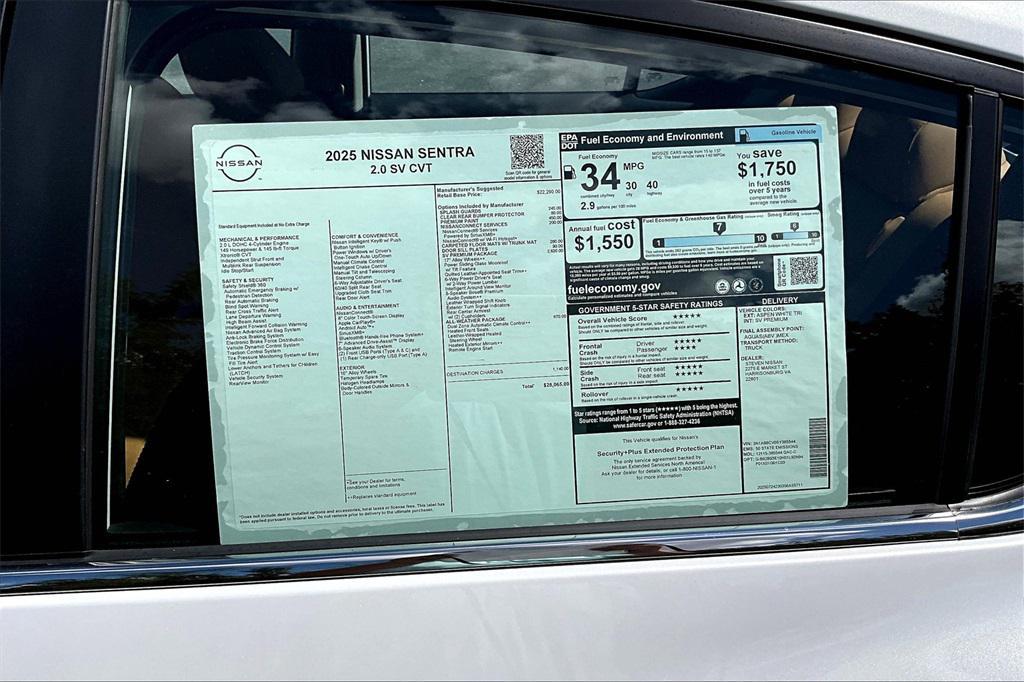 new 2025 Nissan Sentra car, priced at $24,695