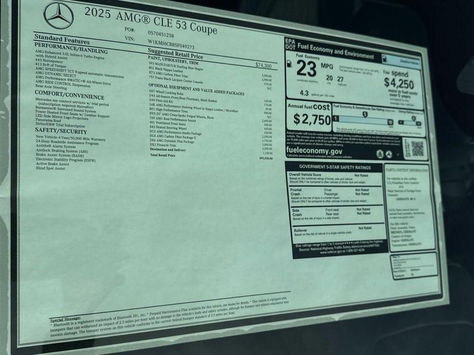 new 2025 Mercedes-Benz AMG CLE 53 car