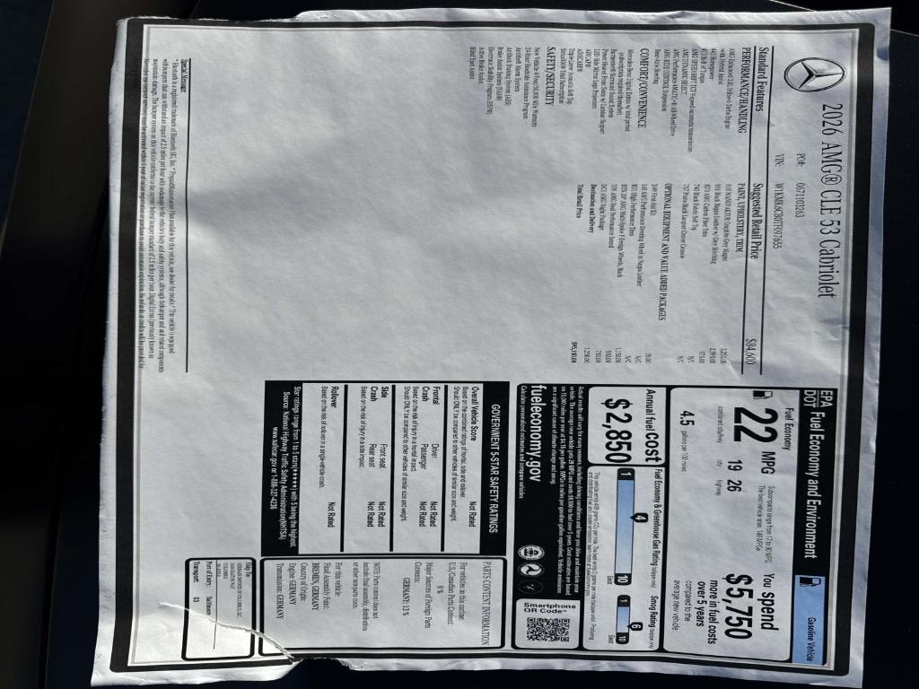 new 2026 Mercedes-Benz AMG CLE 53 car, priced at $95,150