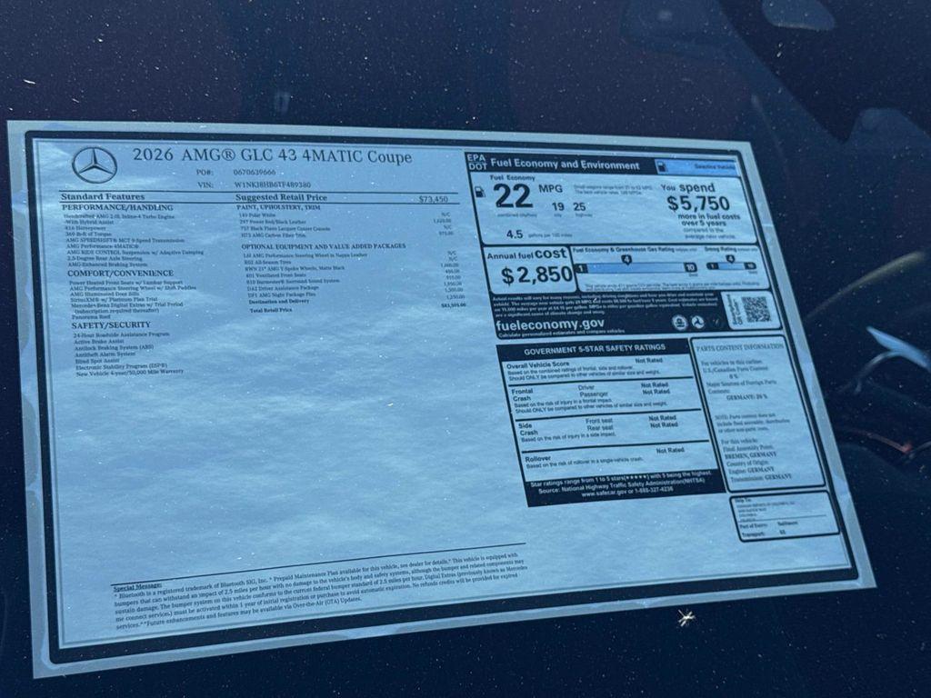 new 2026 Mercedes-Benz AMG GLC 43 car, priced at $83,505