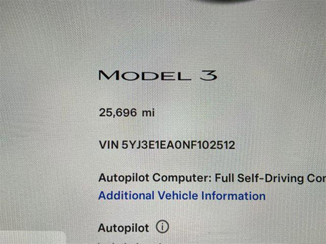 used 2022 Tesla Model 3 car, priced at $22,094
