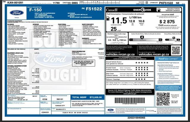 used 2023 Ford F-150 car, priced at $44,987