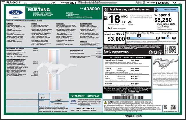 used 2024 Ford Mustang car, priced at $47,357