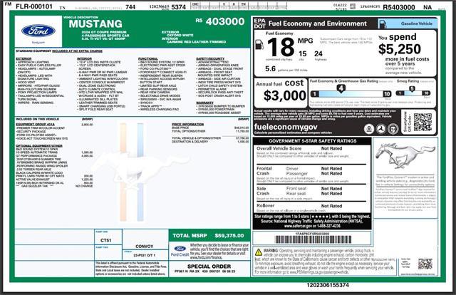 used 2024 Ford Mustang car, priced at $47,357