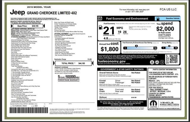 used 2019 Jeep Grand Cherokee car, priced at $21,296