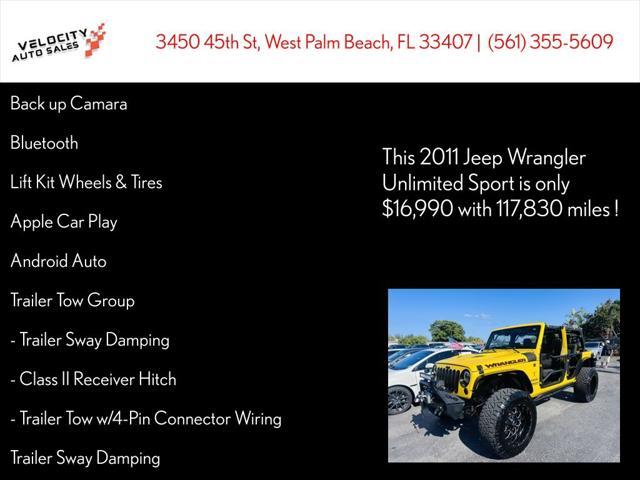 used 2011 Jeep Wrangler Unlimited car, priced at $16,990