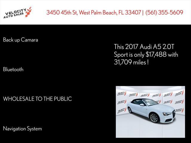 used 2017 Audi A5 car, priced at $17,990