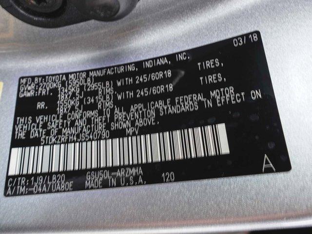 used 2018 Toyota Highlander car, priced at $20,990