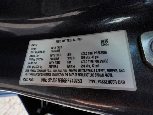 used 2024 Tesla Model 3 car, priced at $32,990