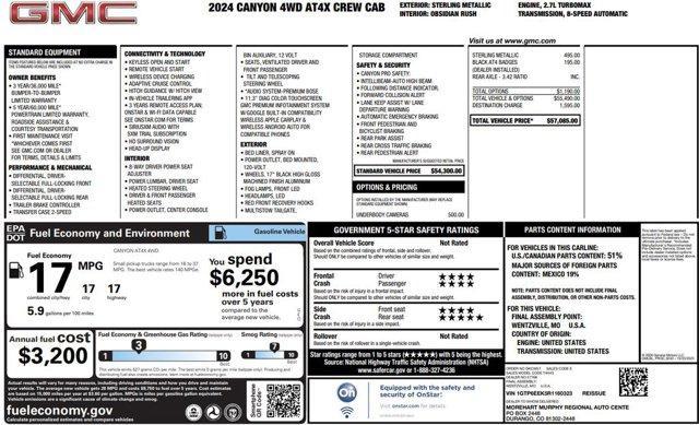 used 2024 GMC Canyon car, priced at $48,500