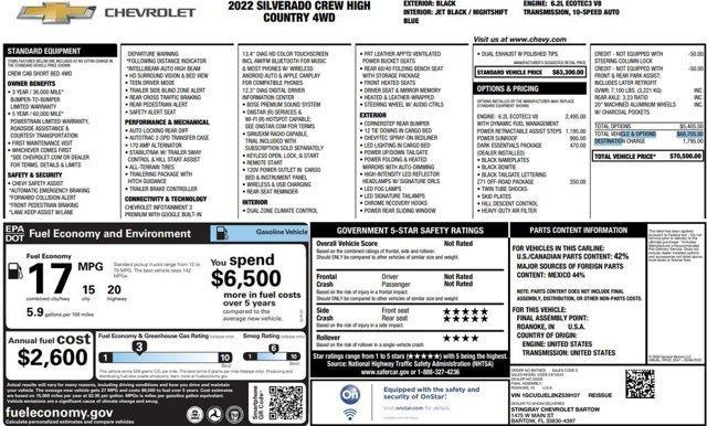 used 2022 Chevrolet Silverado 1500 car, priced at $49,143