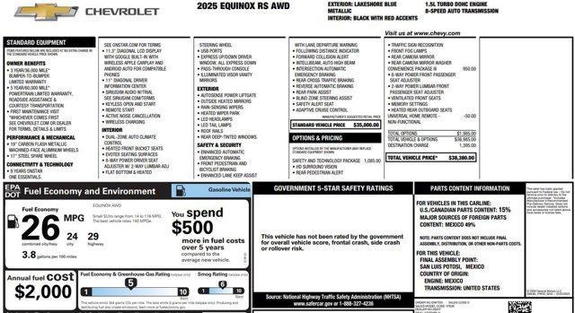 used 2025 Chevrolet Equinox car, priced at $33,500
