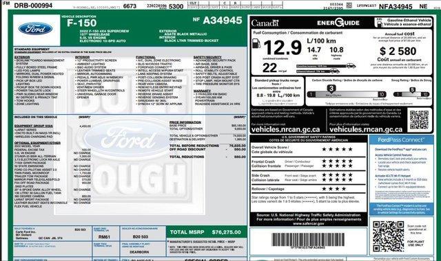 used 2022 Ford F-150 car, priced at $44,500