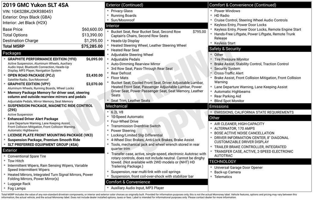 used 2019 GMC Yukon car, priced at $34,994