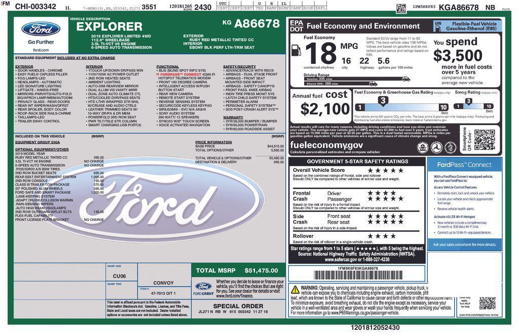 used 2019 Ford Explorer car, priced at $18,799