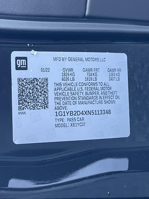 used 2022 Chevrolet Corvette car, priced at $70,900