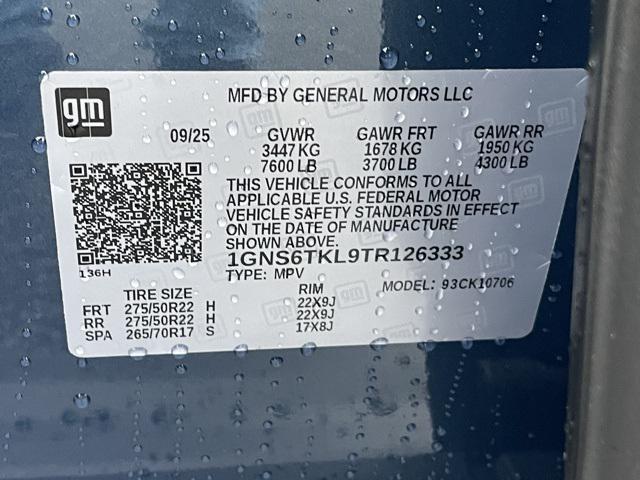 new 2026 Chevrolet Tahoe car, priced at $95,180