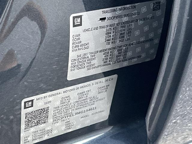 used 2021 Chevrolet Silverado 1500 car, priced at $45,900