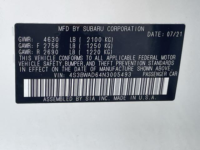 used 2022 Subaru Legacy car, priced at $20,900