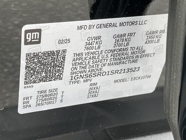 new 2025 Chevrolet Tahoe car, priced at $77,595