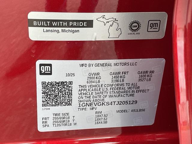 new 2026 Chevrolet Traverse car, priced at $46,735