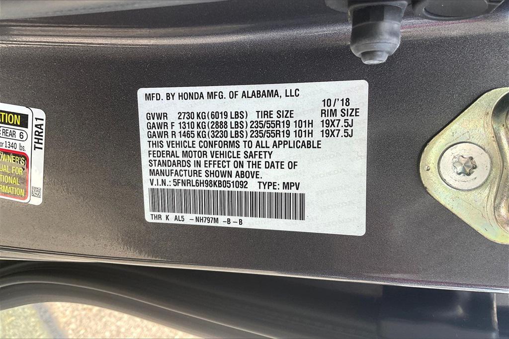 used 2019 Honda Odyssey car, priced at $27,700