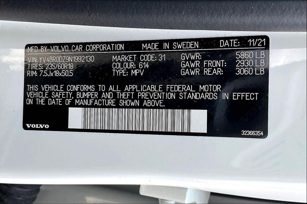 used 2022 Volvo XC60 Recharge Plug-In Hybrid car, priced at $27,424