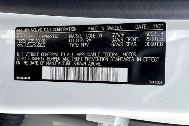 used 2022 Volvo XC60 Recharge Plug-In Hybrid car, priced at $32,385