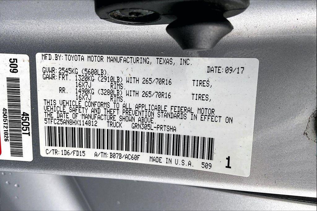 used 2017 Toyota Tacoma car, priced at $23,897