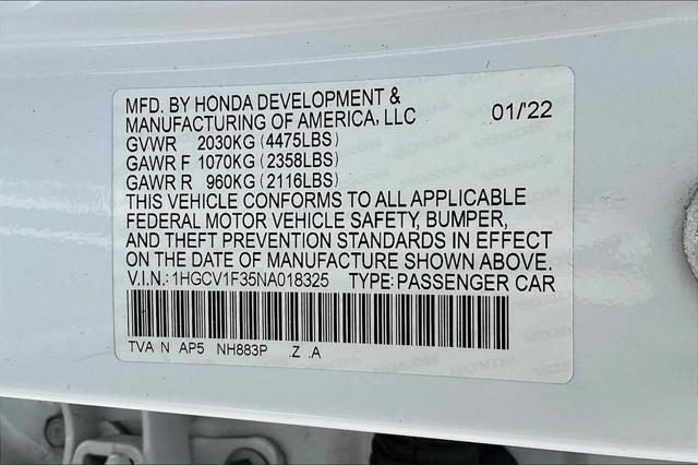used 2022 Honda Accord car, priced at $23,534