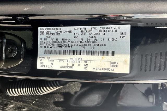 used 2021 Ford F-150 car, priced at $41,722