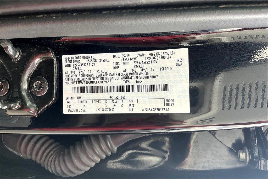 used 2019 Ford F-150 car, priced at $37,240