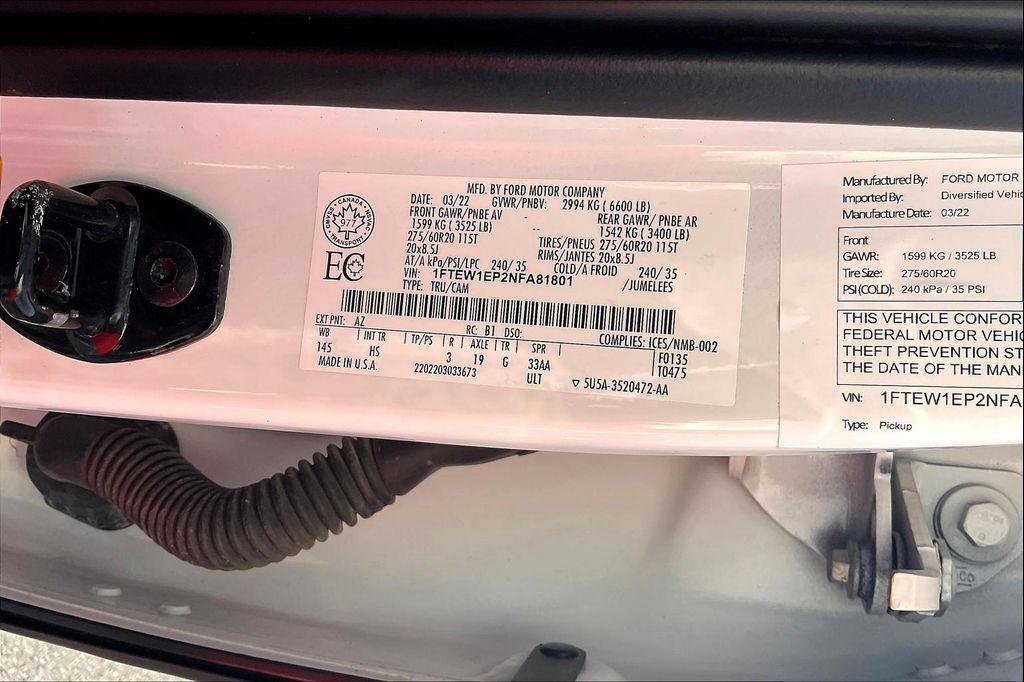 used 2022 Ford F-150 car, priced at $41,798