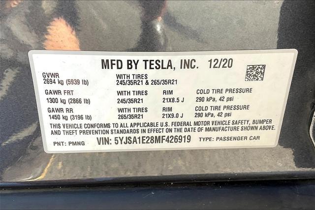 used 2021 Tesla Model S car, priced at $33,178