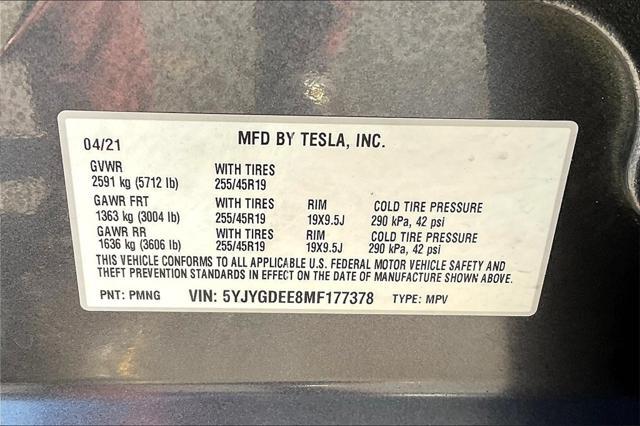 used 2021 Tesla Model Y car, priced at $27,968