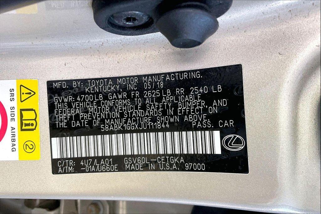 used 2018 Lexus ES 350 car, priced at $26,210