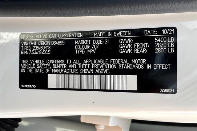 used 2022 Volvo XC60 car, priced at $29,987