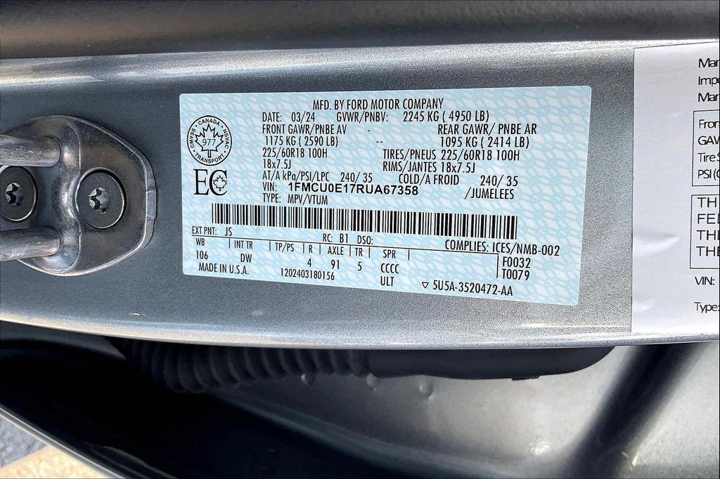 used 2024 Ford Escape PHEV car, priced at $27,905