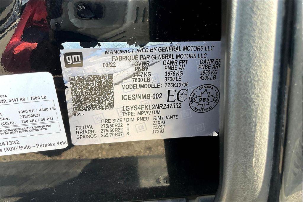 used 2022 Cadillac Escalade car, priced at $70,171
