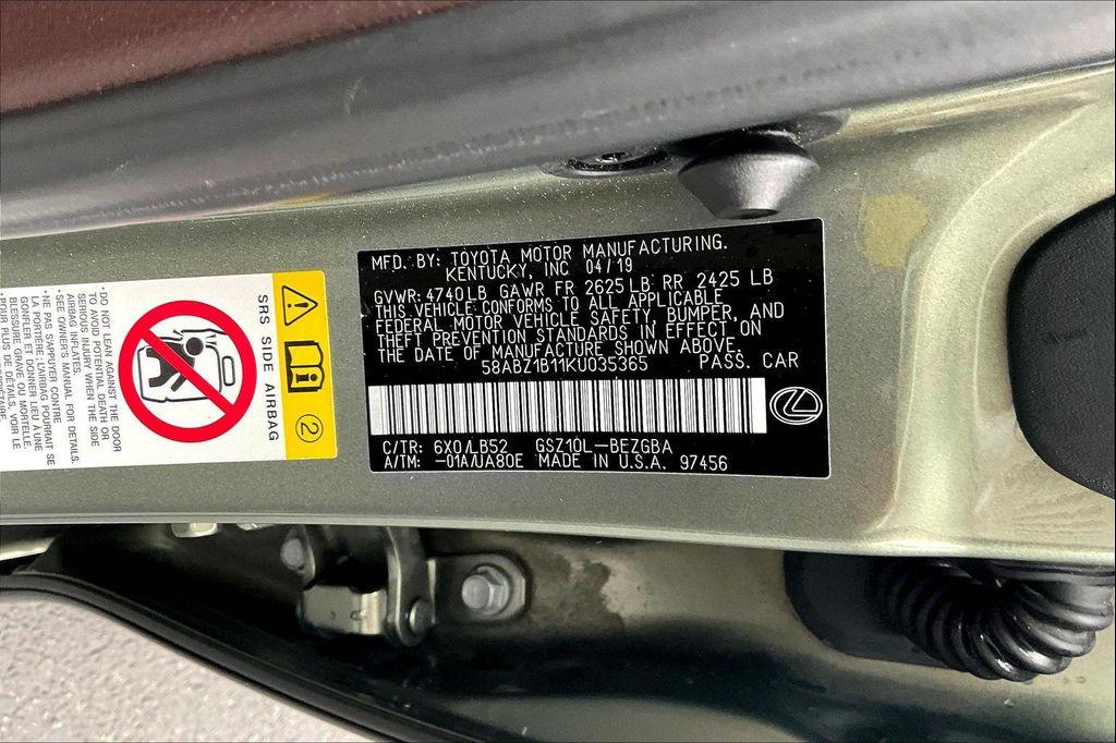 used 2019 Lexus ES 350 car, priced at $32,476