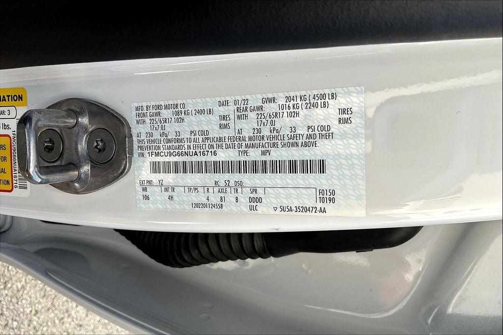 used 2022 Ford Escape car, priced at $19,178