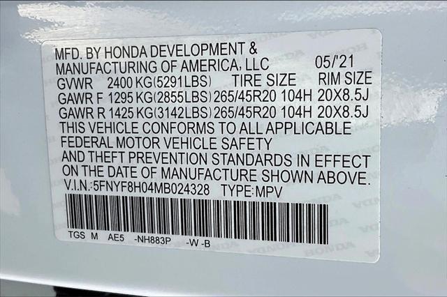 used 2021 Honda Passport car, priced at $26,375