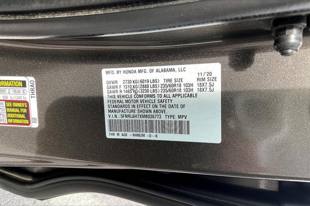 used 2021 Honda Odyssey car