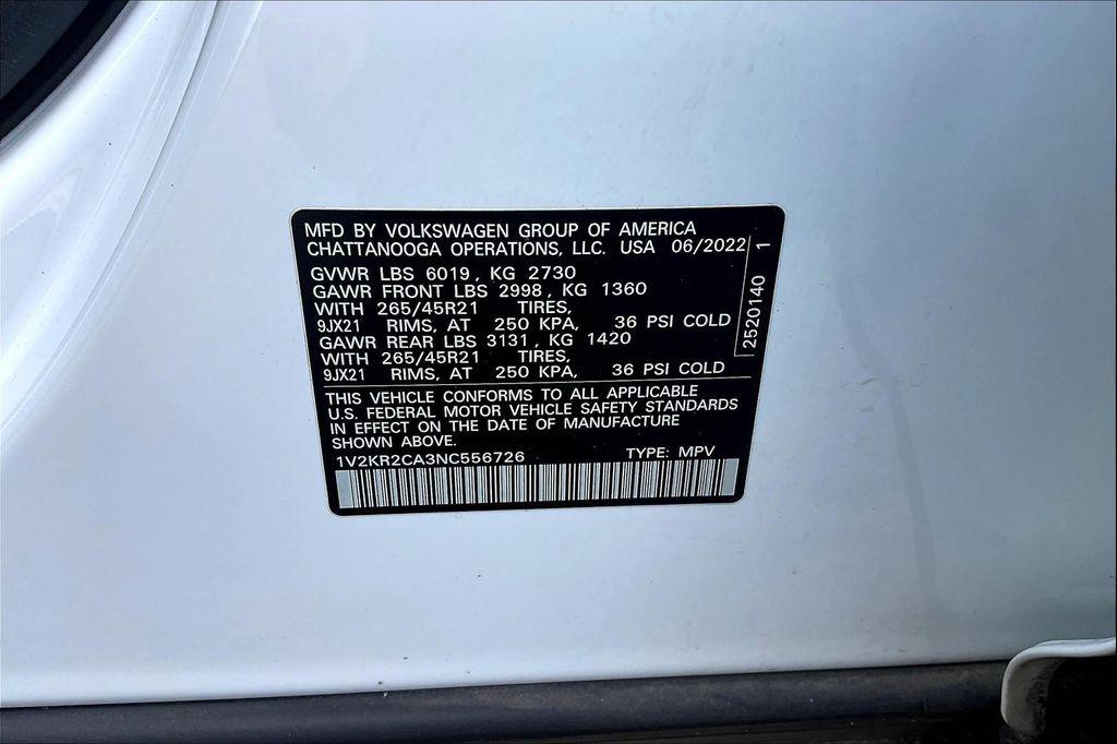 used 2022 Volkswagen Atlas car, priced at $28,599