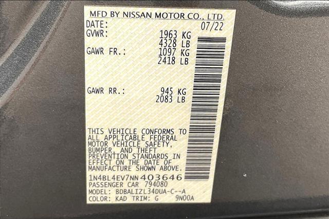 used 2022 Nissan Altima car, priced at $22,298