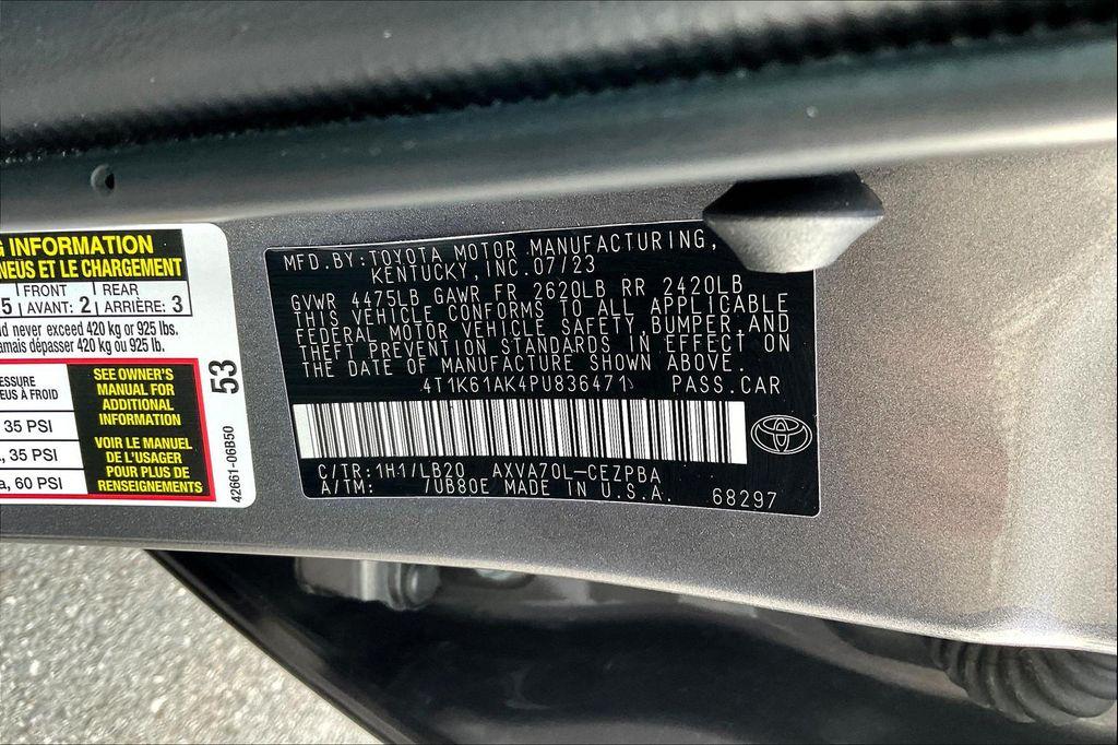 used 2023 Toyota Camry car, priced at $27,289