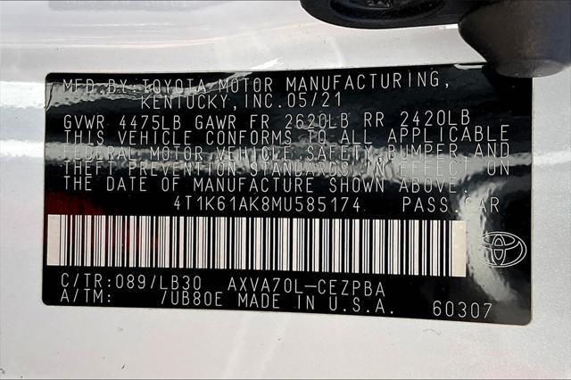 used 2021 Toyota Camry car, priced at $24,785